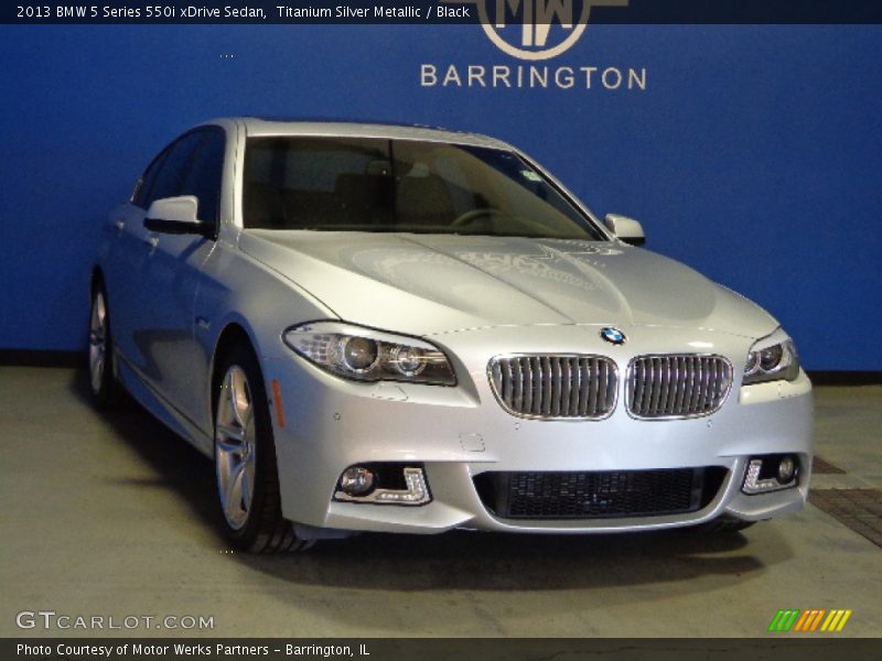 Titanium Silver Metallic / Black 2013 BMW 5 Series 550i xDrive Sedan