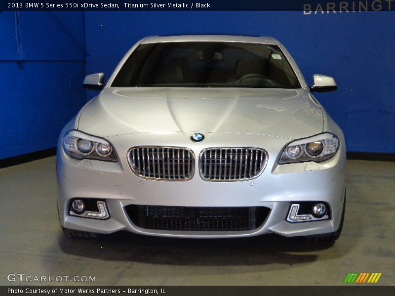 Titanium Silver Metallic / Black 2013 BMW 5 Series 550i xDrive Sedan
