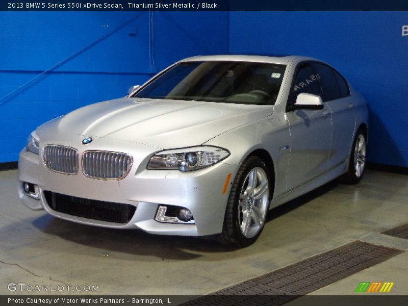 Titanium Silver Metallic / Black 2013 BMW 5 Series 550i xDrive Sedan