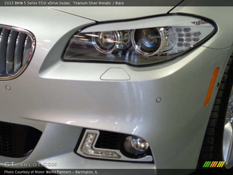 Titanium Silver Metallic / Black 2013 BMW 5 Series 550i xDrive Sedan