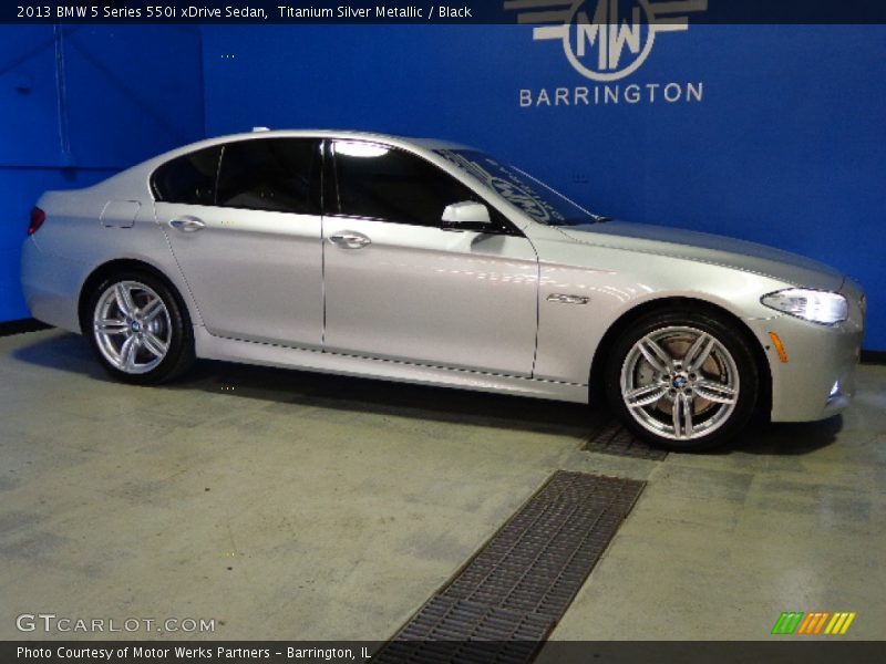 Titanium Silver Metallic / Black 2013 BMW 5 Series 550i xDrive Sedan