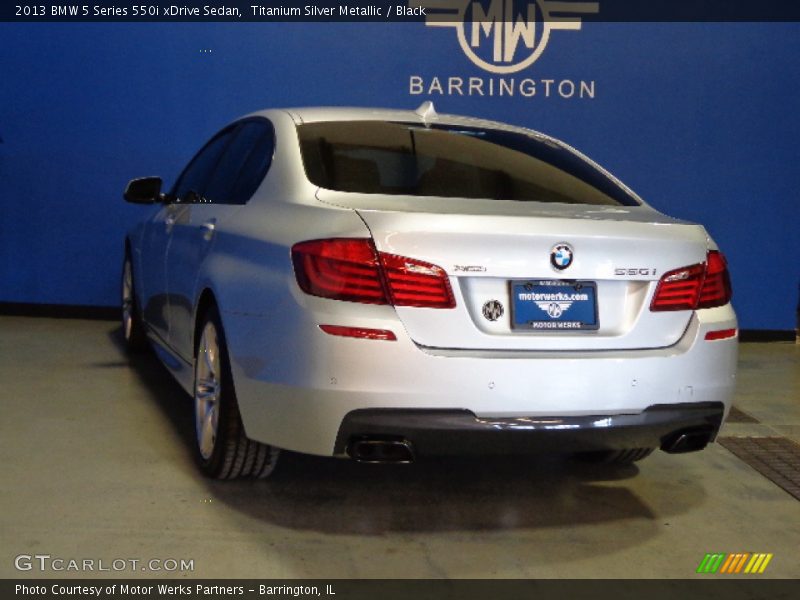 Titanium Silver Metallic / Black 2013 BMW 5 Series 550i xDrive Sedan