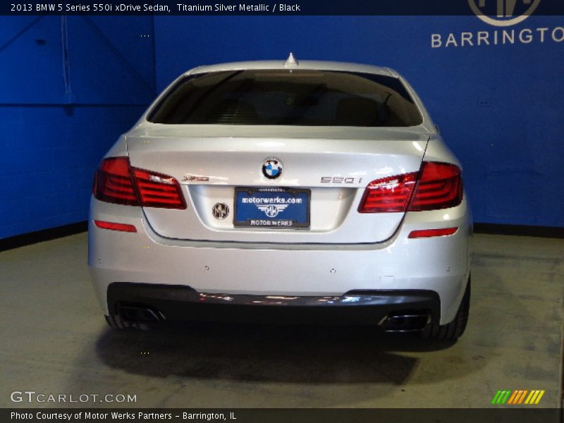 Titanium Silver Metallic / Black 2013 BMW 5 Series 550i xDrive Sedan