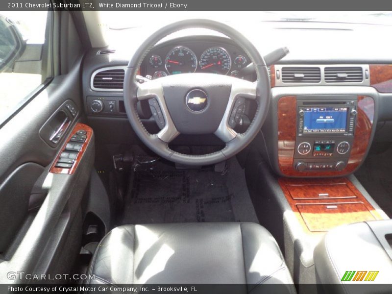 White Diamond Tricoat / Ebony 2011 Chevrolet Suburban LTZ