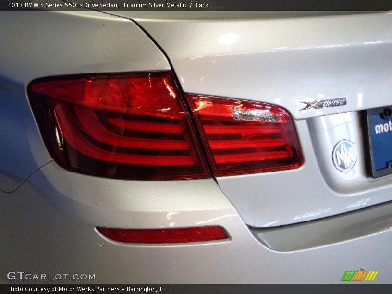 Titanium Silver Metallic / Black 2013 BMW 5 Series 550i xDrive Sedan