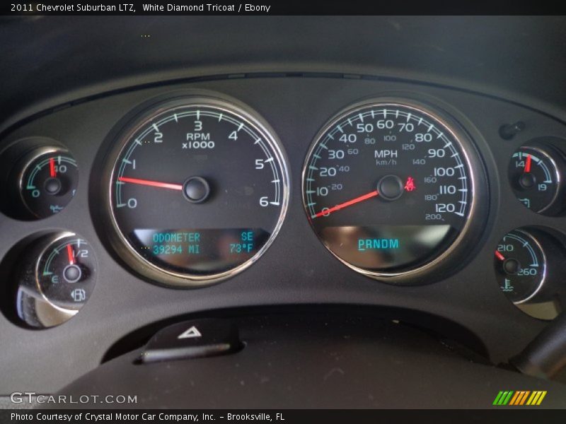 White Diamond Tricoat / Ebony 2011 Chevrolet Suburban LTZ