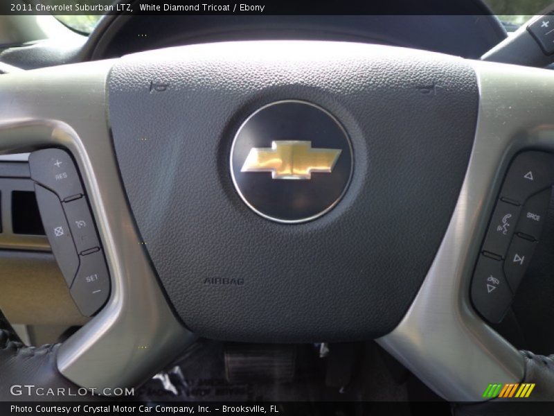 White Diamond Tricoat / Ebony 2011 Chevrolet Suburban LTZ