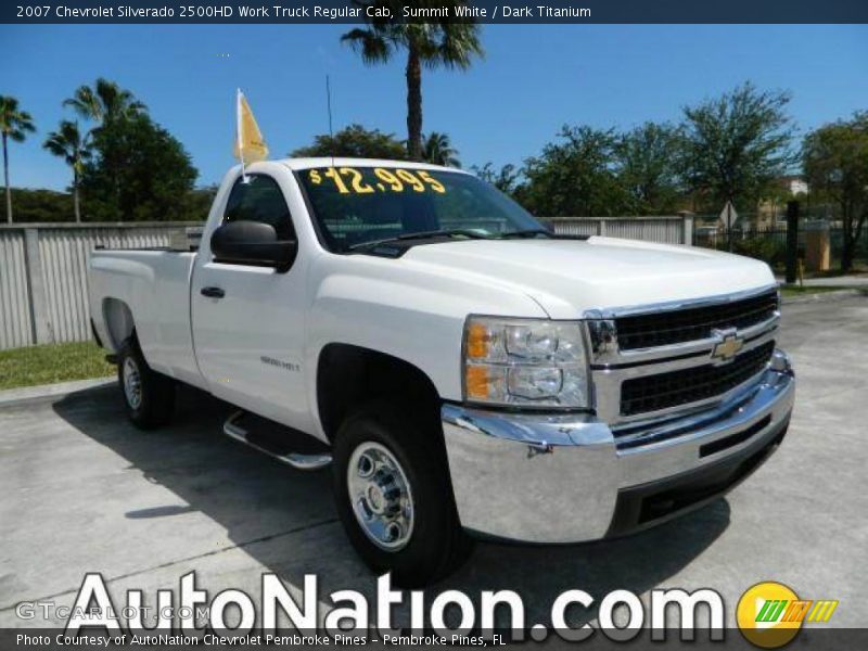 Summit White / Dark Titanium 2007 Chevrolet Silverado 2500HD Work Truck Regular Cab