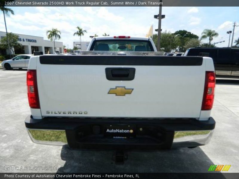 Summit White / Dark Titanium 2007 Chevrolet Silverado 2500HD Work Truck Regular Cab