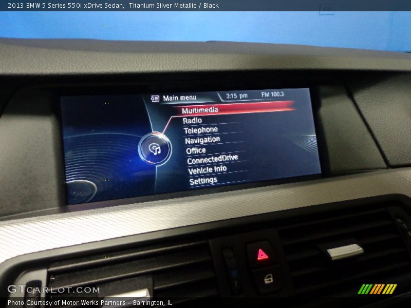 Titanium Silver Metallic / Black 2013 BMW 5 Series 550i xDrive Sedan