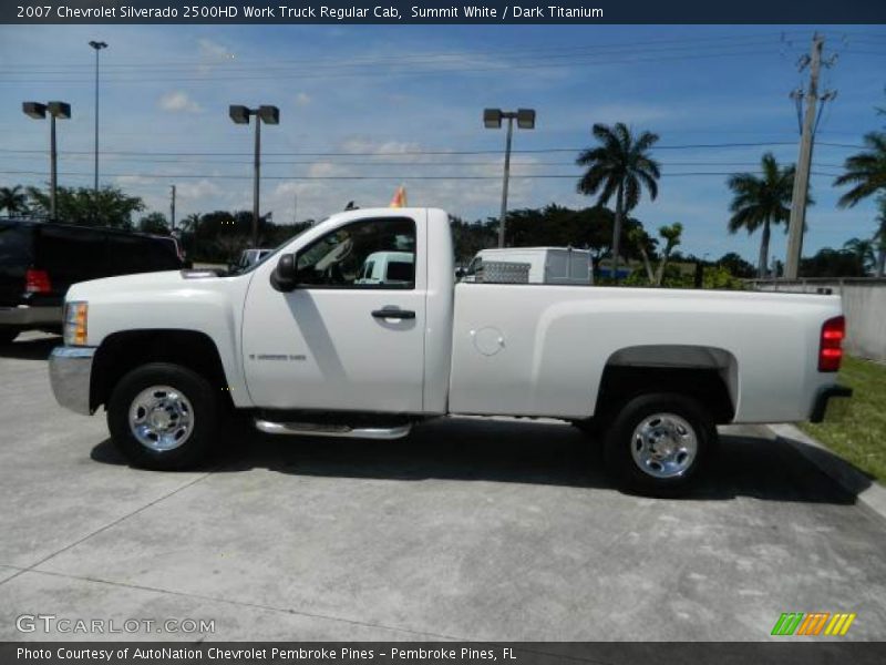 Summit White / Dark Titanium 2007 Chevrolet Silverado 2500HD Work Truck Regular Cab
