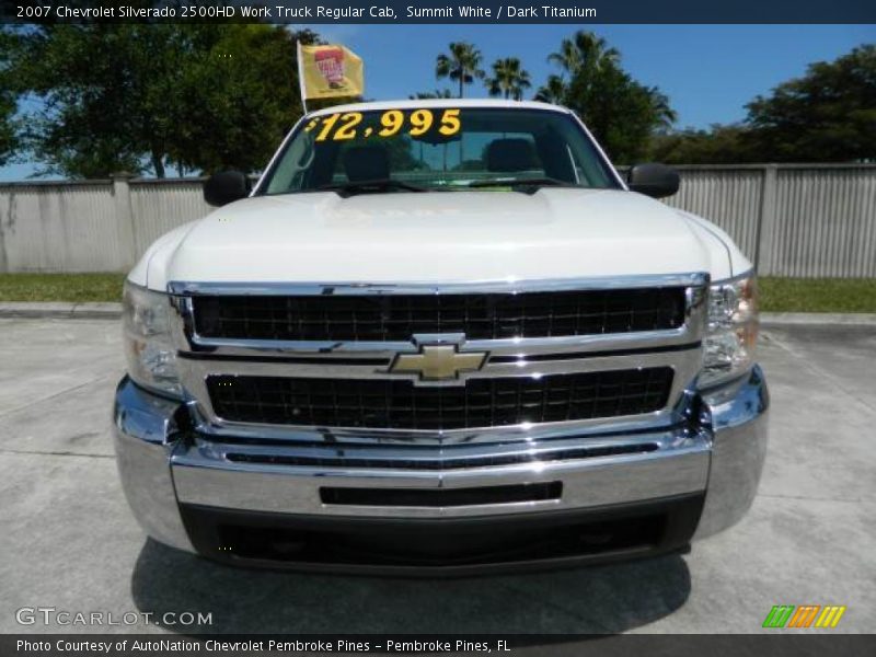 Summit White / Dark Titanium 2007 Chevrolet Silverado 2500HD Work Truck Regular Cab