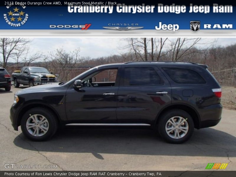 Maximum Steel Metallic / Black 2013 Dodge Durango Crew AWD