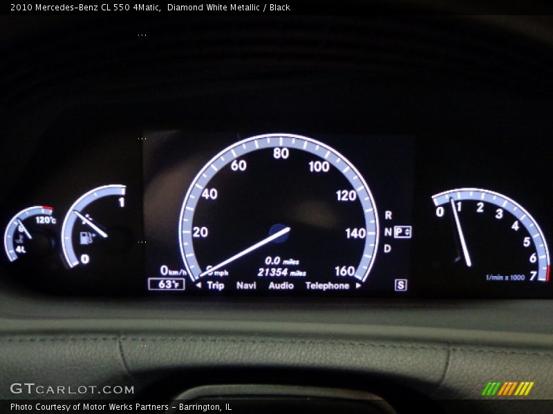 Diamond White Metallic / Black 2010 Mercedes-Benz CL 550 4Matic