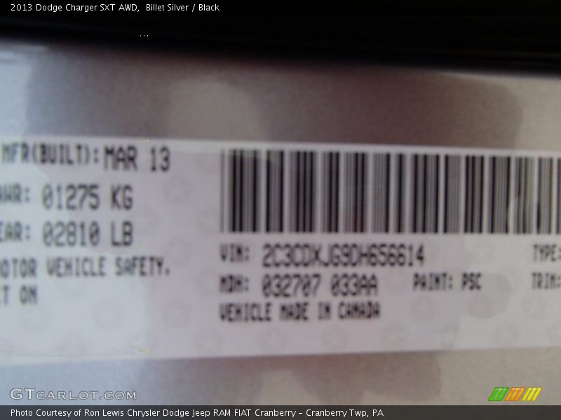 Billet Silver / Black 2013 Dodge Charger SXT AWD