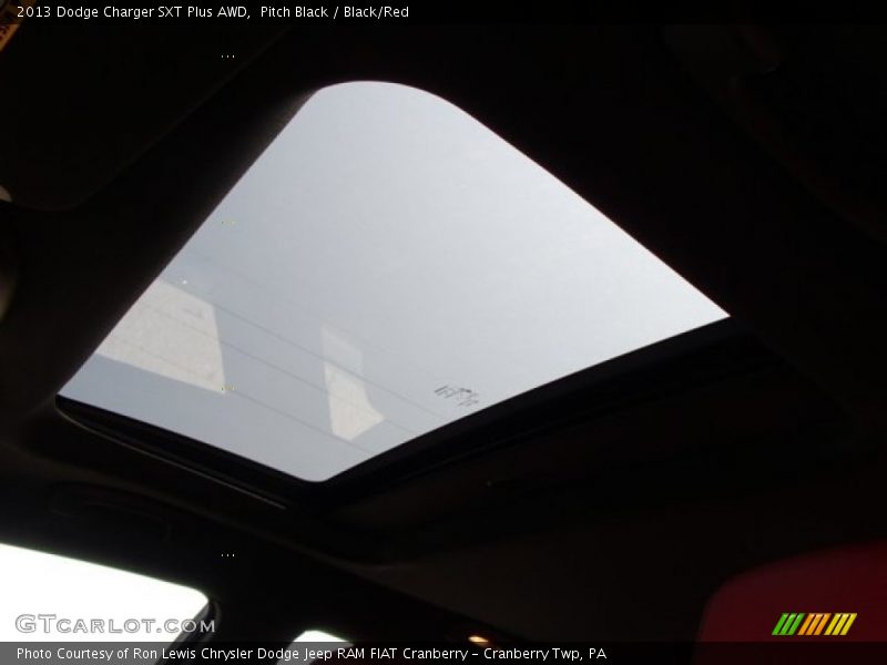 Pitch Black / Black/Red 2013 Dodge Charger SXT Plus AWD