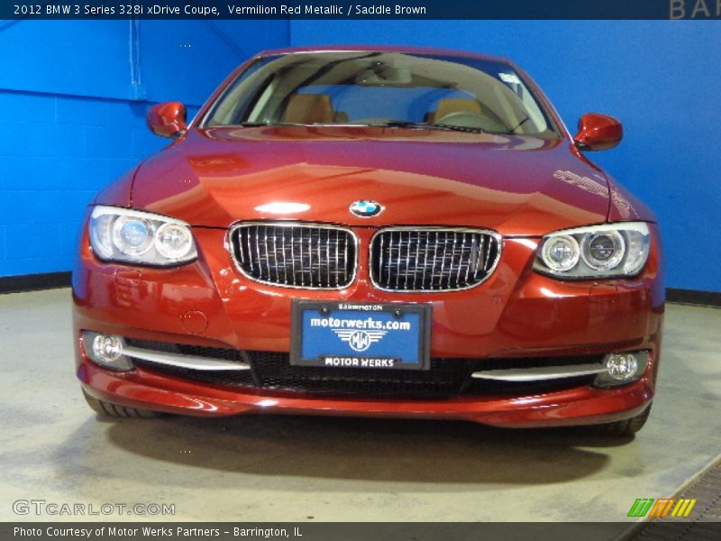 Vermilion Red Metallic / Saddle Brown 2012 BMW 3 Series 328i xDrive Coupe