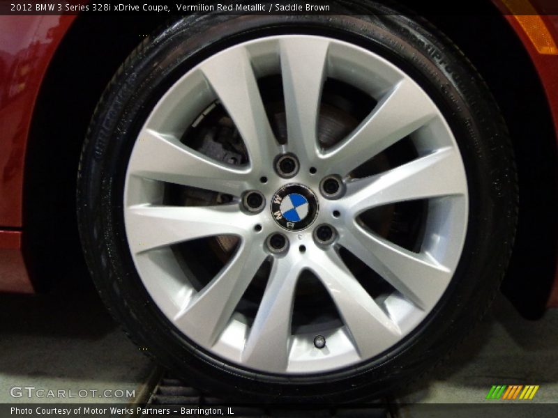 Vermilion Red Metallic / Saddle Brown 2012 BMW 3 Series 328i xDrive Coupe