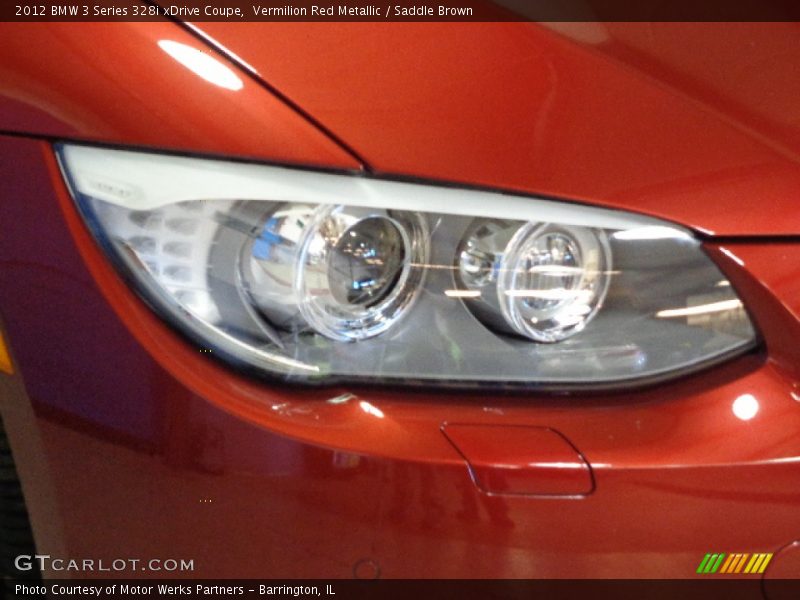Vermilion Red Metallic / Saddle Brown 2012 BMW 3 Series 328i xDrive Coupe