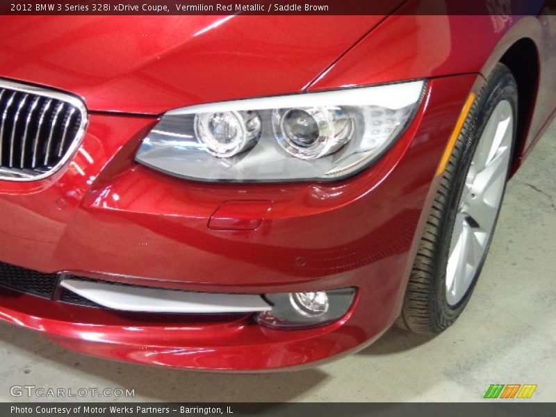 Vermilion Red Metallic / Saddle Brown 2012 BMW 3 Series 328i xDrive Coupe