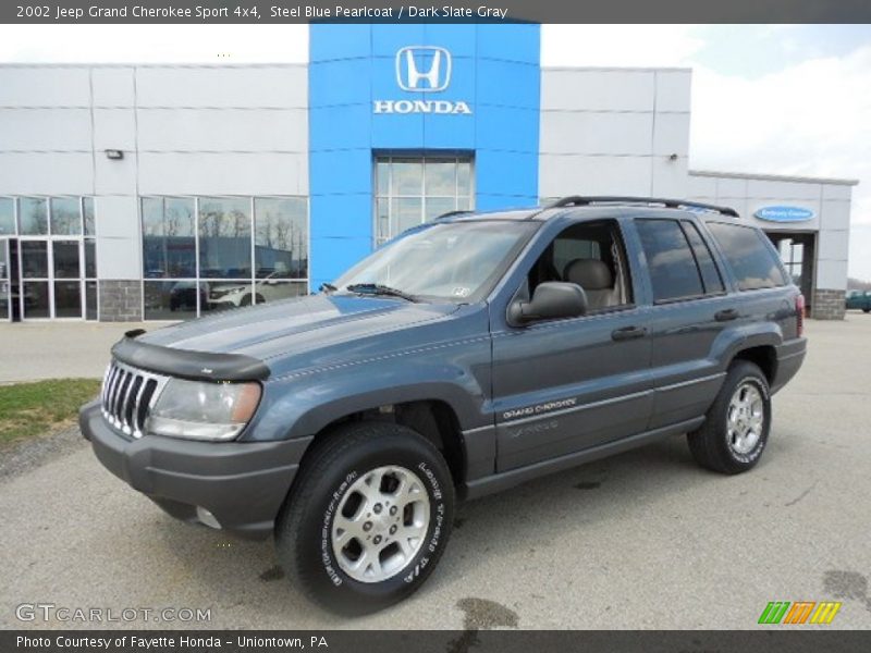 Steel Blue Pearlcoat / Dark Slate Gray 2002 Jeep Grand Cherokee Sport 4x4