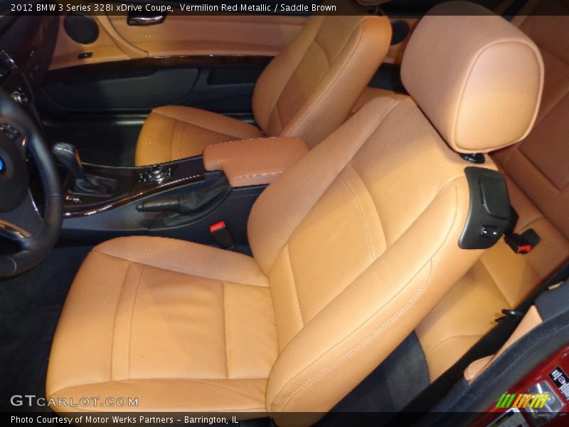 Vermilion Red Metallic / Saddle Brown 2012 BMW 3 Series 328i xDrive Coupe
