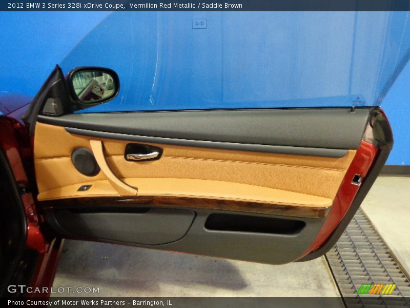 Vermilion Red Metallic / Saddle Brown 2012 BMW 3 Series 328i xDrive Coupe