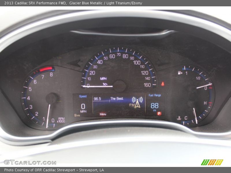 Glacier Blue Metallic / Light Titanium/Ebony 2013 Cadillac SRX Performance FWD