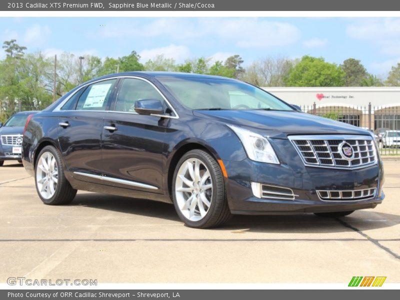 Sapphire Blue Metallic / Shale/Cocoa 2013 Cadillac XTS Premium FWD