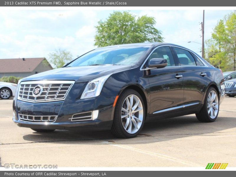 Sapphire Blue Metallic / Shale/Cocoa 2013 Cadillac XTS Premium FWD