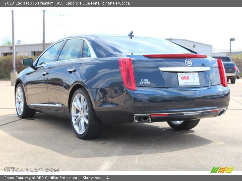Sapphire Blue Metallic / Shale/Cocoa 2013 Cadillac XTS Premium FWD