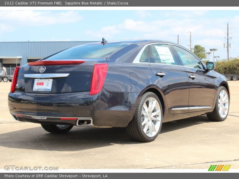 Sapphire Blue Metallic / Shale/Cocoa 2013 Cadillac XTS Premium FWD