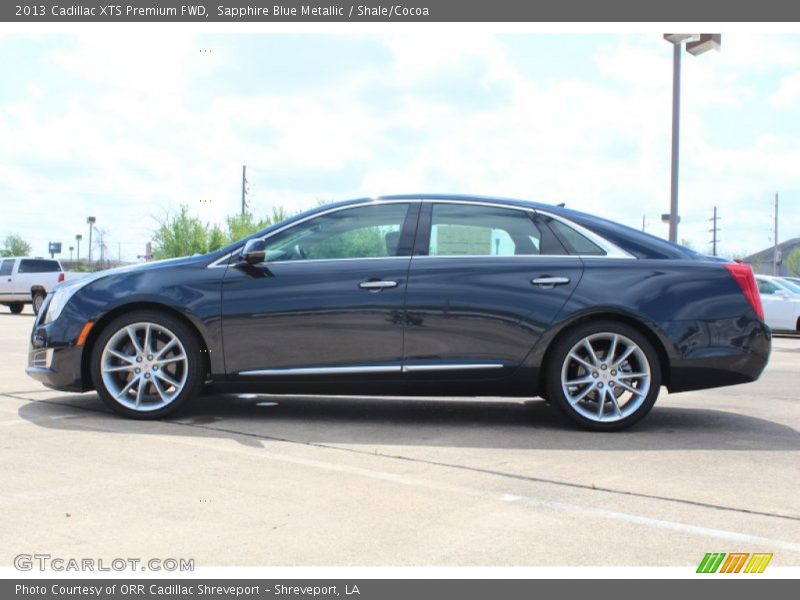 Sapphire Blue Metallic / Shale/Cocoa 2013 Cadillac XTS Premium FWD