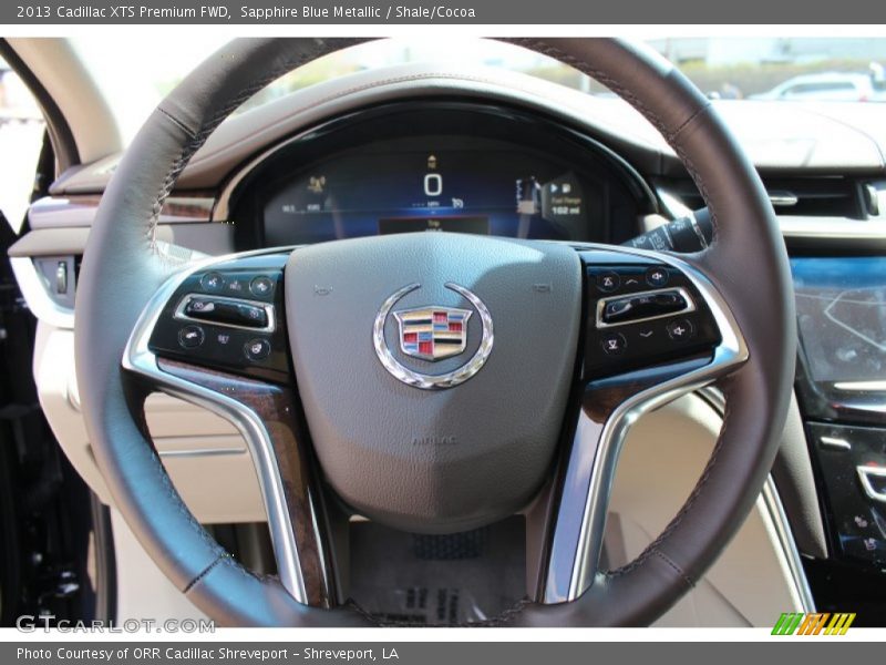 Sapphire Blue Metallic / Shale/Cocoa 2013 Cadillac XTS Premium FWD