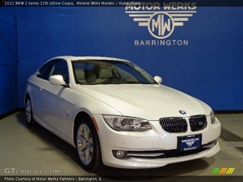 Mineral White Metallic / Oyster/Black 2012 BMW 3 Series 328i xDrive Coupe
