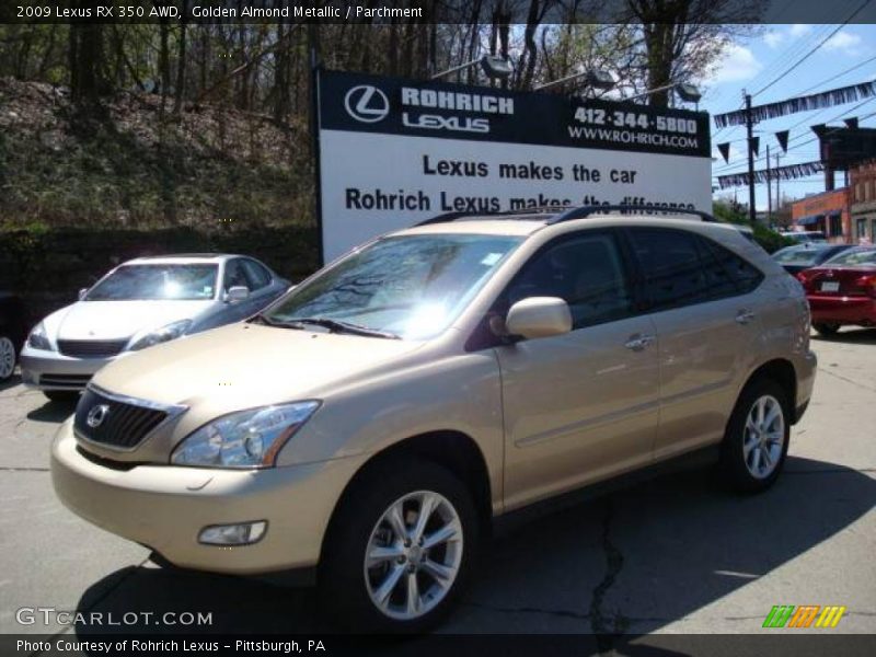 Golden Almond Metallic / Parchment 2009 Lexus RX 350 AWD