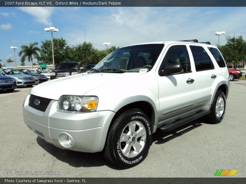 Oxford White / Medium/Dark Pebble 2007 Ford Escape XLT V6