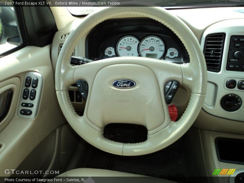 Oxford White / Medium/Dark Pebble 2007 Ford Escape XLT V6
