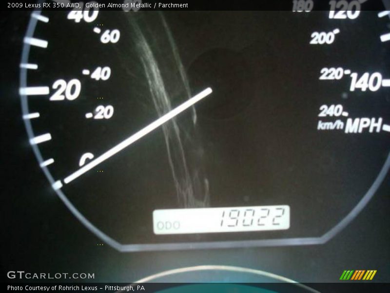 Golden Almond Metallic / Parchment 2009 Lexus RX 350 AWD
