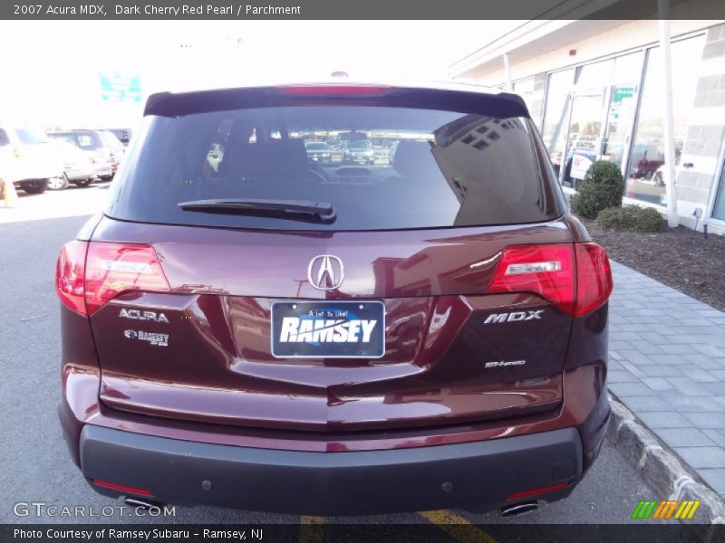 Dark Cherry Red Pearl / Parchment 2007 Acura MDX