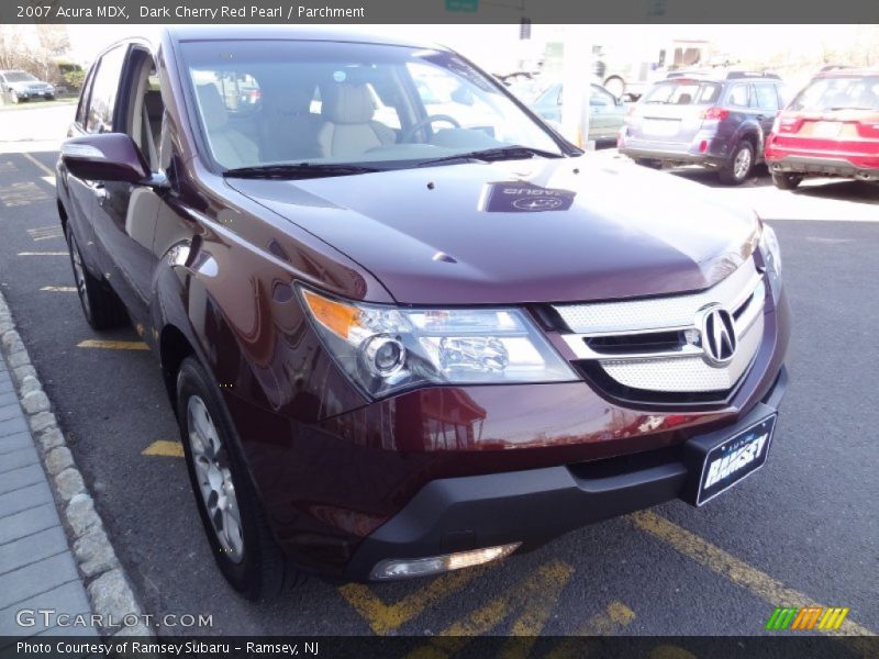 Dark Cherry Red Pearl / Parchment 2007 Acura MDX