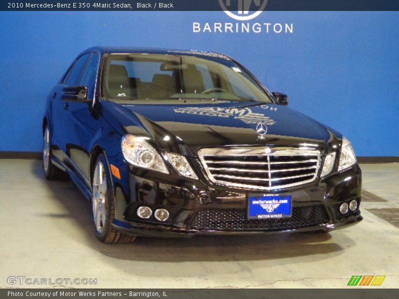Black / Black 2010 Mercedes-Benz E 350 4Matic Sedan