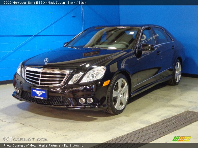 Black / Black 2010 Mercedes-Benz E 350 4Matic Sedan