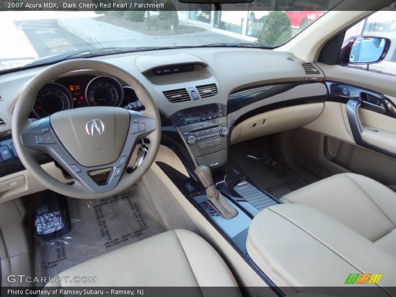 Dark Cherry Red Pearl / Parchment 2007 Acura MDX