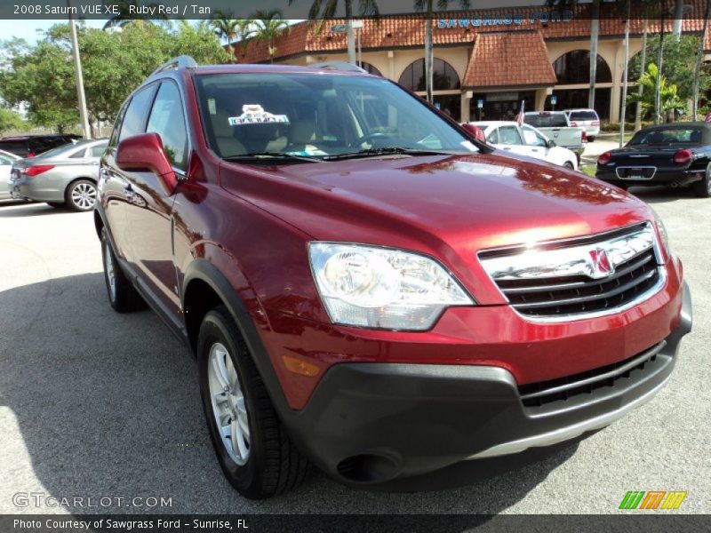 Ruby Red / Tan 2008 Saturn VUE XE