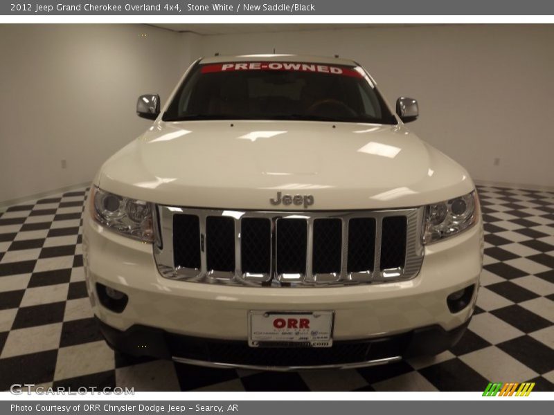 Stone White / New Saddle/Black 2012 Jeep Grand Cherokee Overland 4x4