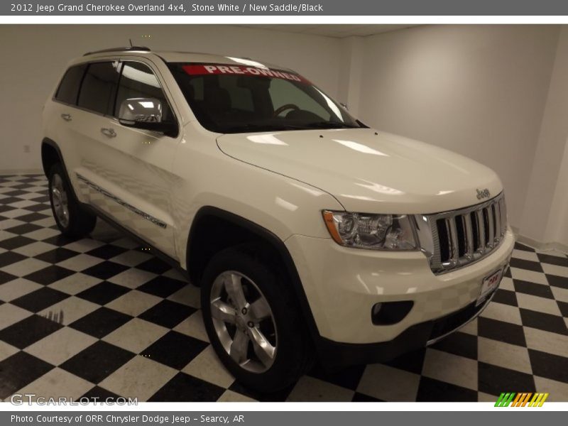 Stone White / New Saddle/Black 2012 Jeep Grand Cherokee Overland 4x4