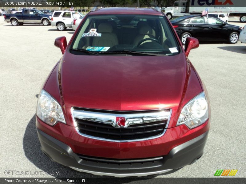 Ruby Red / Tan 2008 Saturn VUE XE