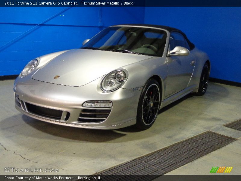 Platinum Silver Metallic / Black 2011 Porsche 911 Carrera GTS Cabriolet