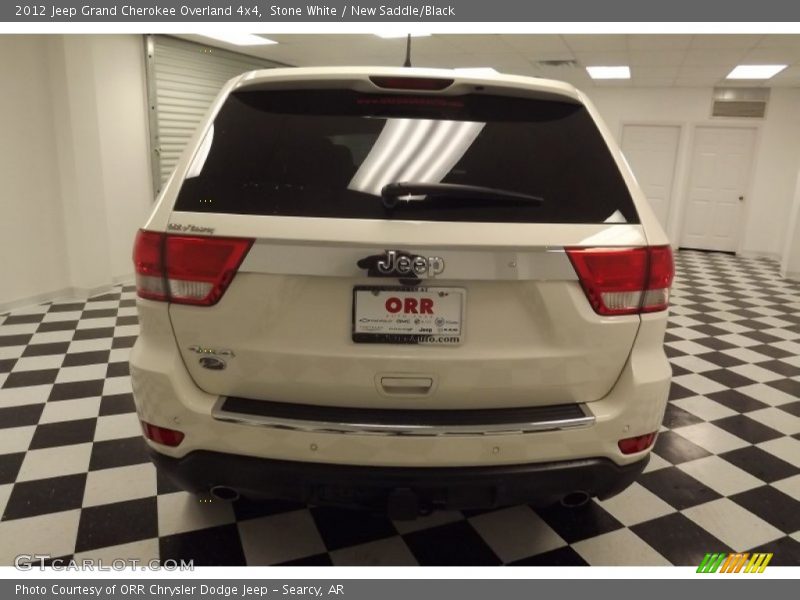Stone White / New Saddle/Black 2012 Jeep Grand Cherokee Overland 4x4